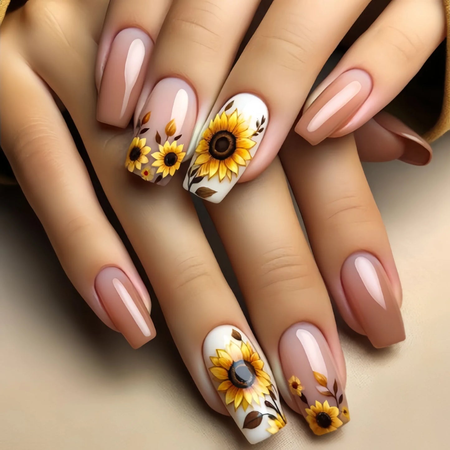 24 Pcs Medium Long Press On Fake Nails-7