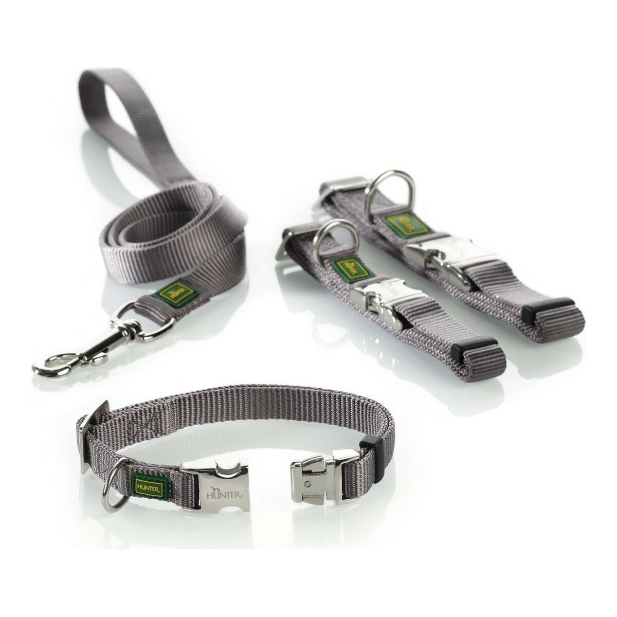 Dog collar Hunter Alu-Strong Grey Size S (30-45 cm)-1