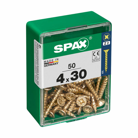 Box of screws SPAX Wood screw Flat head (4 x 30 mm) (4,0 x 30 mm)-0
