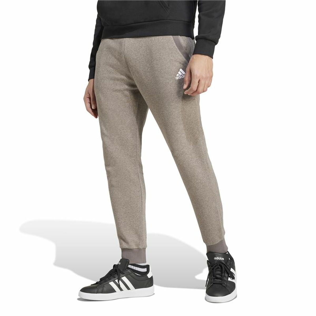 Long Sports Trousers Adidas Seasonal Essentials Melange Beige Men-8