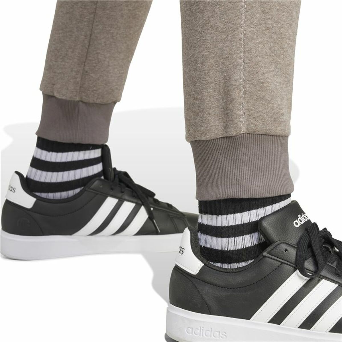 Long Sports Trousers Adidas Seasonal Essentials Melange Beige Men-4