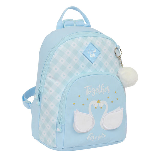 Rucksack Glow Lab Cisnes Mini Light Blue 25 x 30 x 13 cm-0