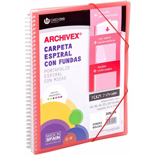 Organiser Folder Carchivo Archivex-Star Red A4-0