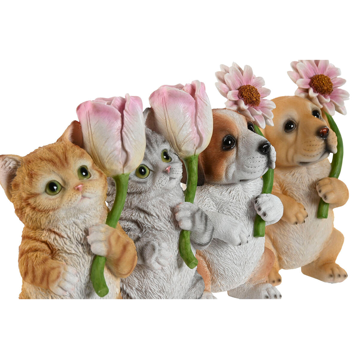 Decorative Figure Home ESPRIT Multicolour animals 10,5 X 9 X 18,5 cm (4 Units)-2