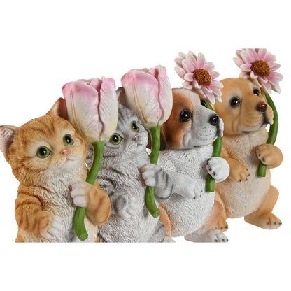 Decorative Figure Home ESPRIT Multicolour animals 10,5 X 9 X 18,5 cm (4 Units)-2