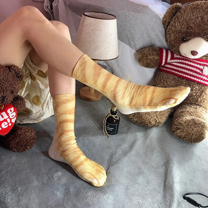 Animal Paw Long Socks-4