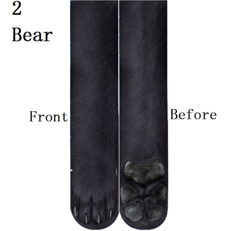 Animal Paw Long Socks-19