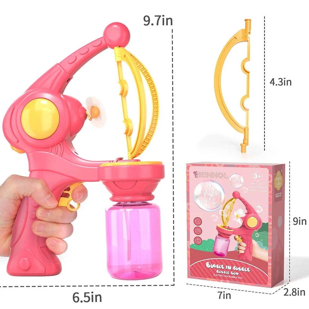 Bubbles Machine Electric Bubble Gun Automatic Kids Toy-2