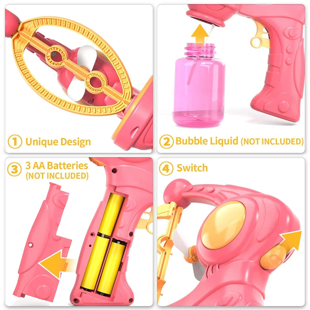 Bubbles Machine Electric Bubble Gun Automatic Kids Toy-3