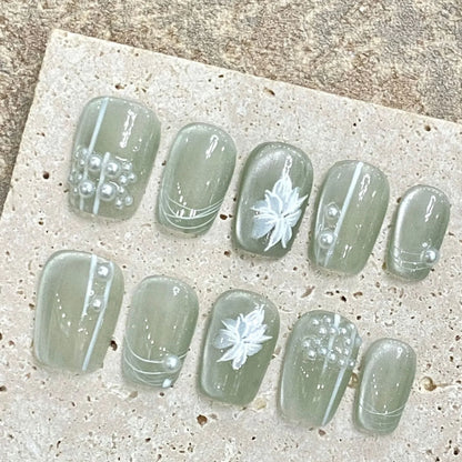 Cat's Eye Press On Nails-7