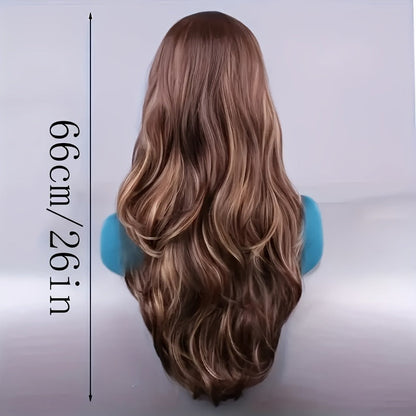 Chic Ombre Brown & Blonde Curly Wig-1
