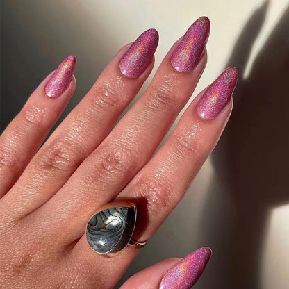 Glamorous Black Almond Stiletto Nails-28