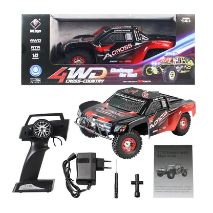 High-Speed 1:12 Off-Road Remote Control Truck - 4WD Drift Fun-4