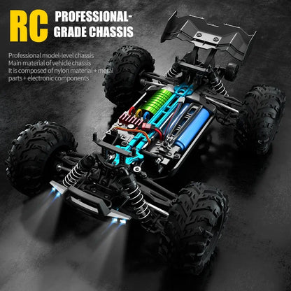 High-Speed 1:16 4WD Drift RC Car with LED - 75KM/H Monster Truck-1