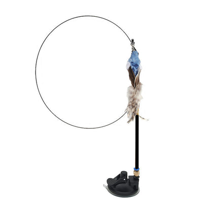 Interactive Feather Pole Toy for Cats-8