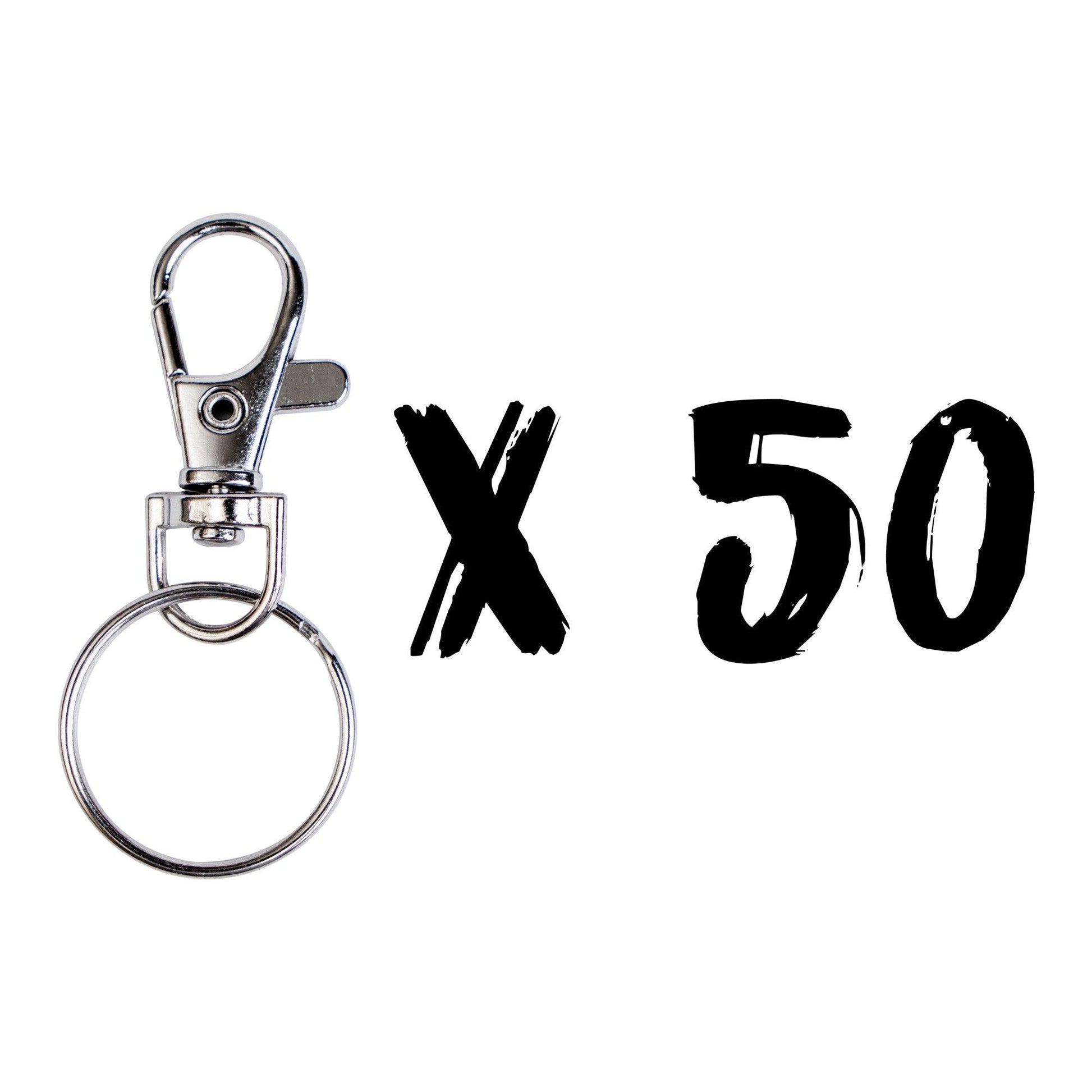 50ct - Assembled Keychain Rings with Lobster Clasp-0
