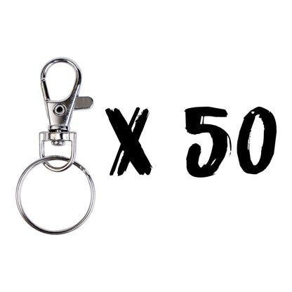 50ct - Assembled Keychain Rings with Lobster Clasp-0