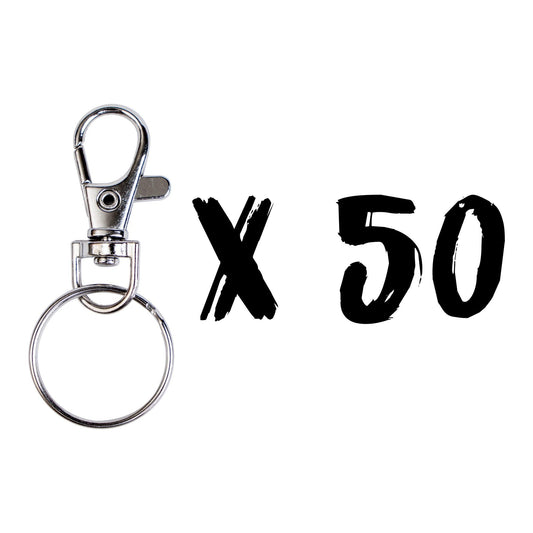 50ct - Assembled Keychain Rings with Lobster Clasp-0