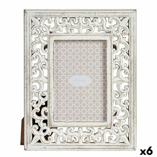 Photo frame White MDF Wood 19,6 x 24,5 x 1 cm (6 Units)-0
