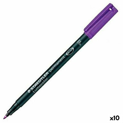 Permanent marker Staedtler Lumocolor Permanent 318 F Violet (10 Units)-0