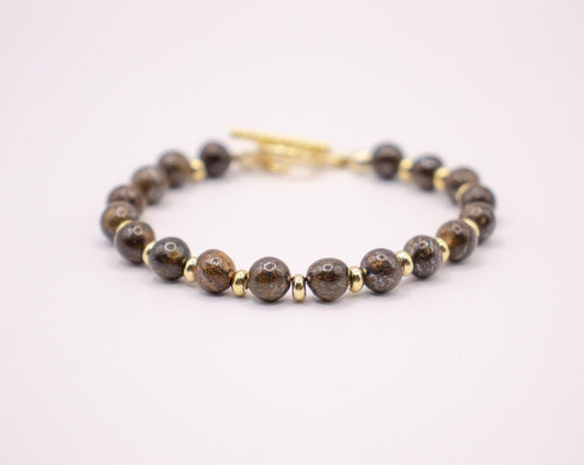 CIRCÉ | Bracelet en Bronzite et plaqué Or 18 et 24 carats-1
