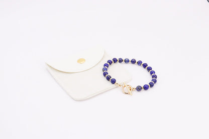 CIRCE | Bracelet in Rose Quartz and 18-carat Gold-plated stainless steel-3