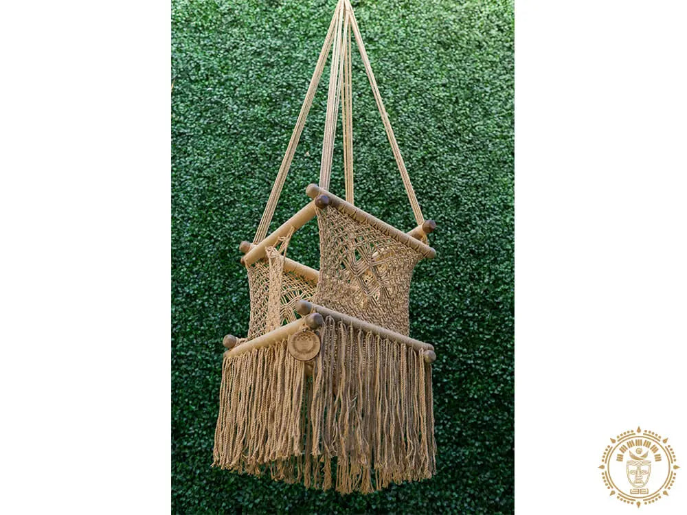 hamac bebe macrame kaki 2