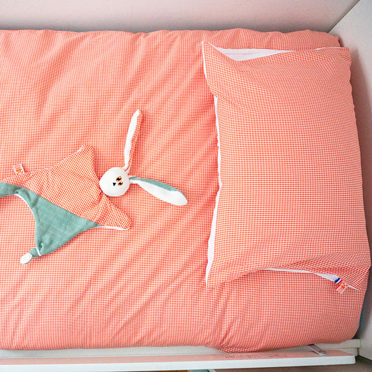 housse de couette en coton bio vichy france papate