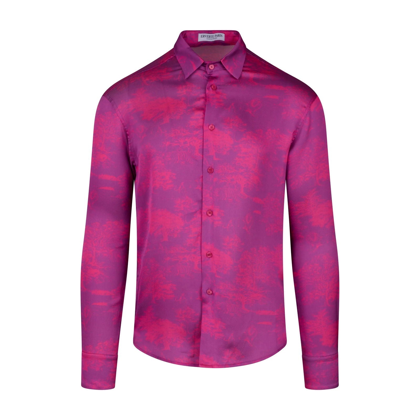 Silk Shirt with Savanna Print - Made in France-0