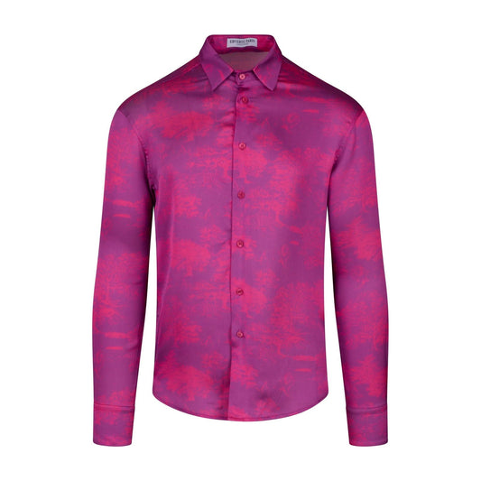 Silk Shirt with Savanna Print - Made in France-0