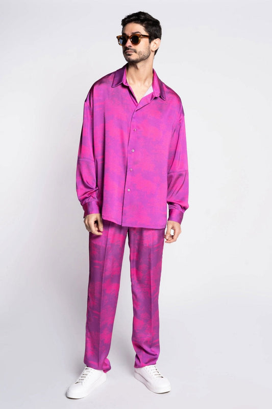 Silk Shirt with Savanna Print - Made in France-1