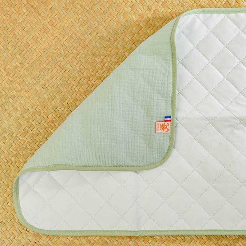 tapis nomade vert en coton bio efficace